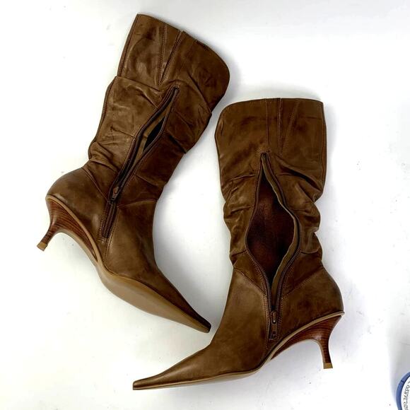 NWOT Diba Point Toe Mid Calf Heel Boots - 7 - Picture 2 of 11